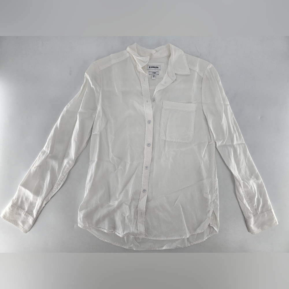 Express Women's White Button Down Shirt